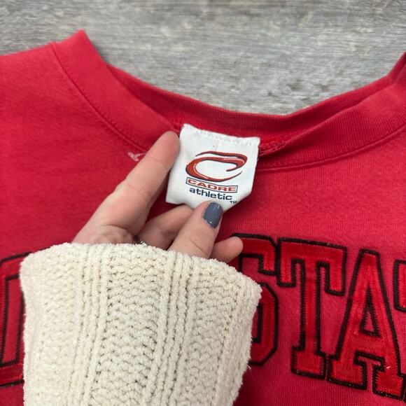 Vintage Cadre Athletic Ohio State Buckeyes OSU Red Mens XL Spellout Sweatshirt - Picture 4 of 7